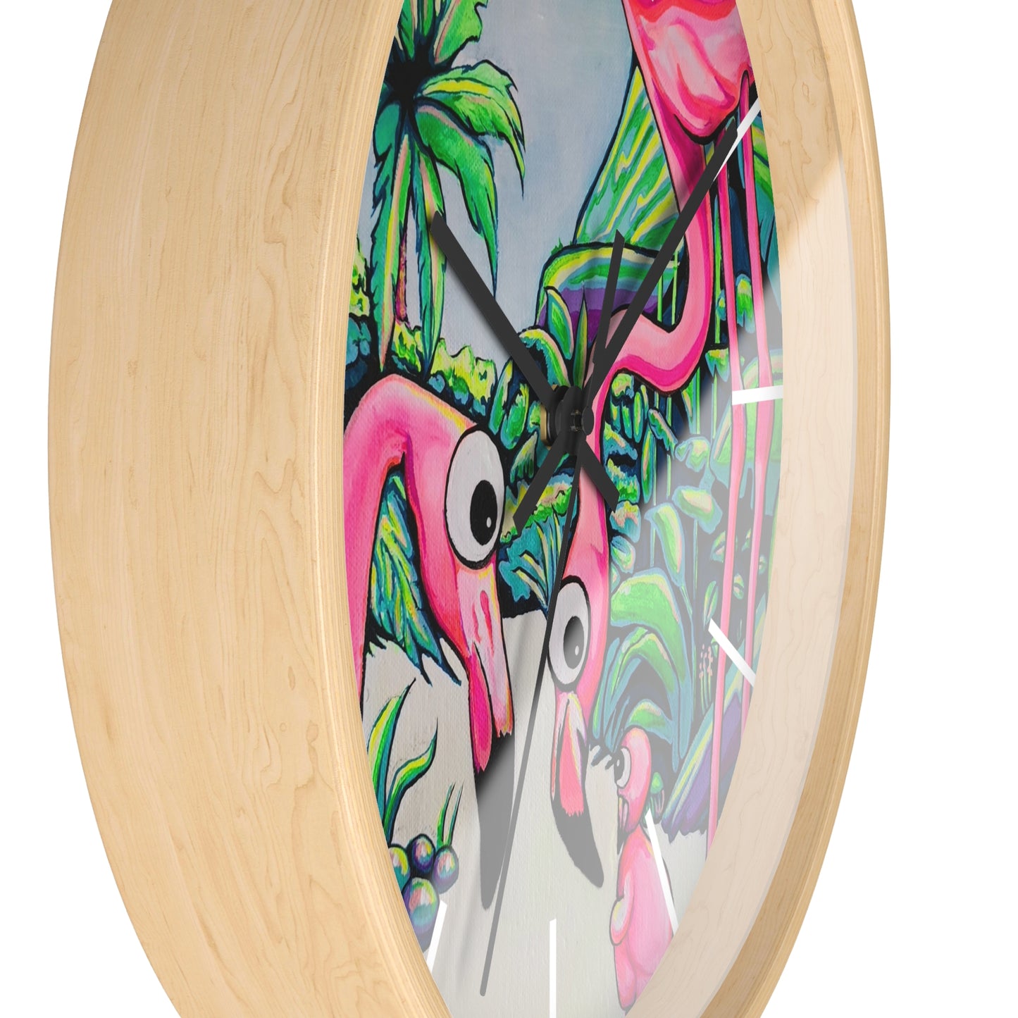 Cyclops Flamingo Family Pop Art Wall Clock