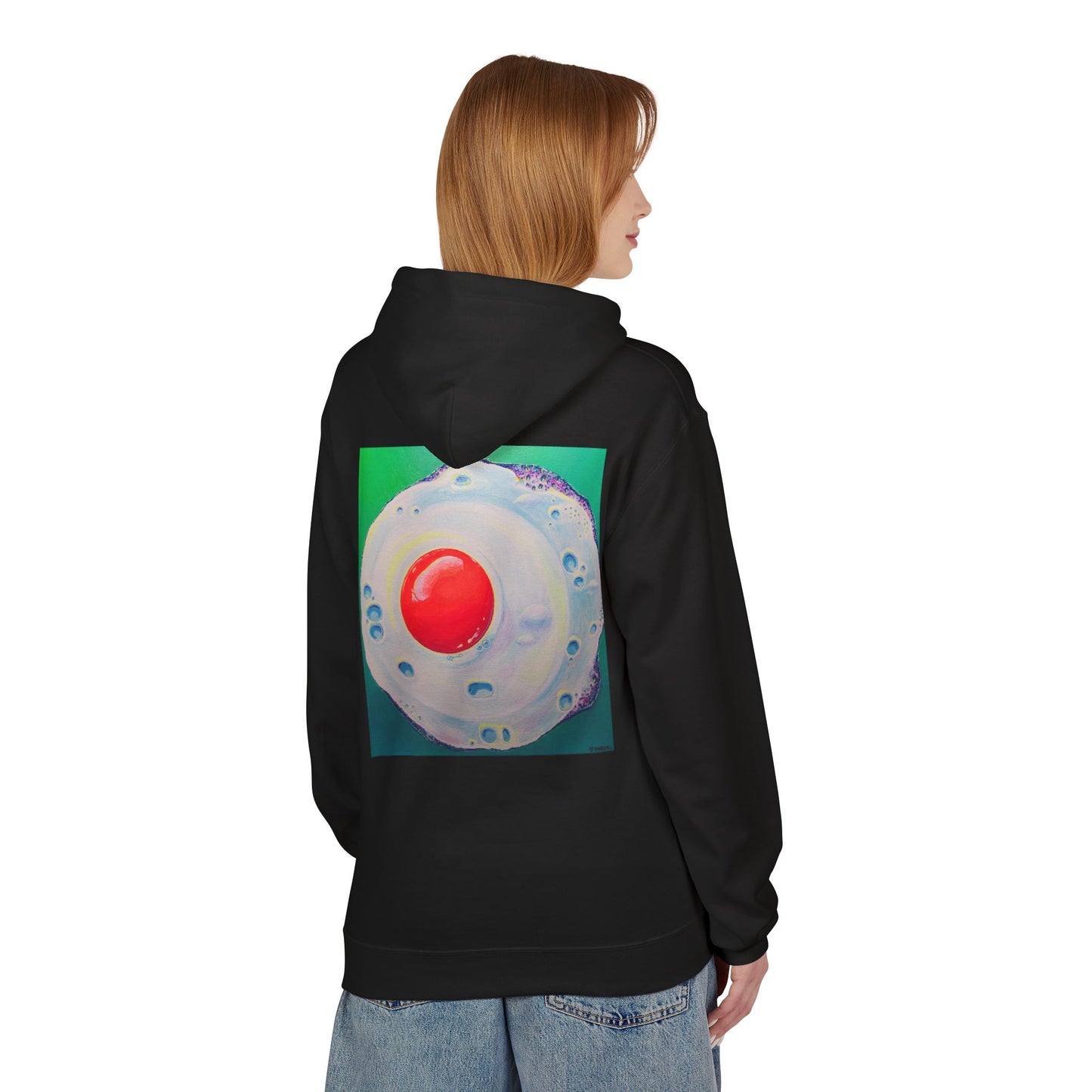 Unisex Neon Fried Egg Soft Hoodie