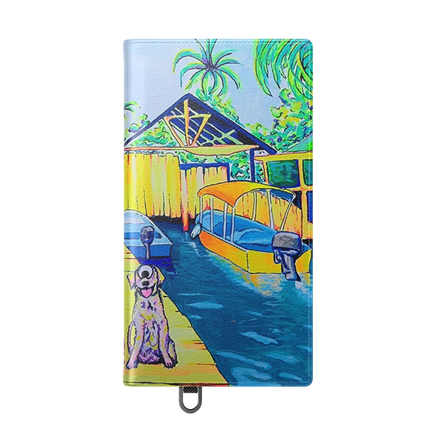 Cyclops Cat and Dog in Bocas Flip Phone Case – Wallet Cover with Card Slots