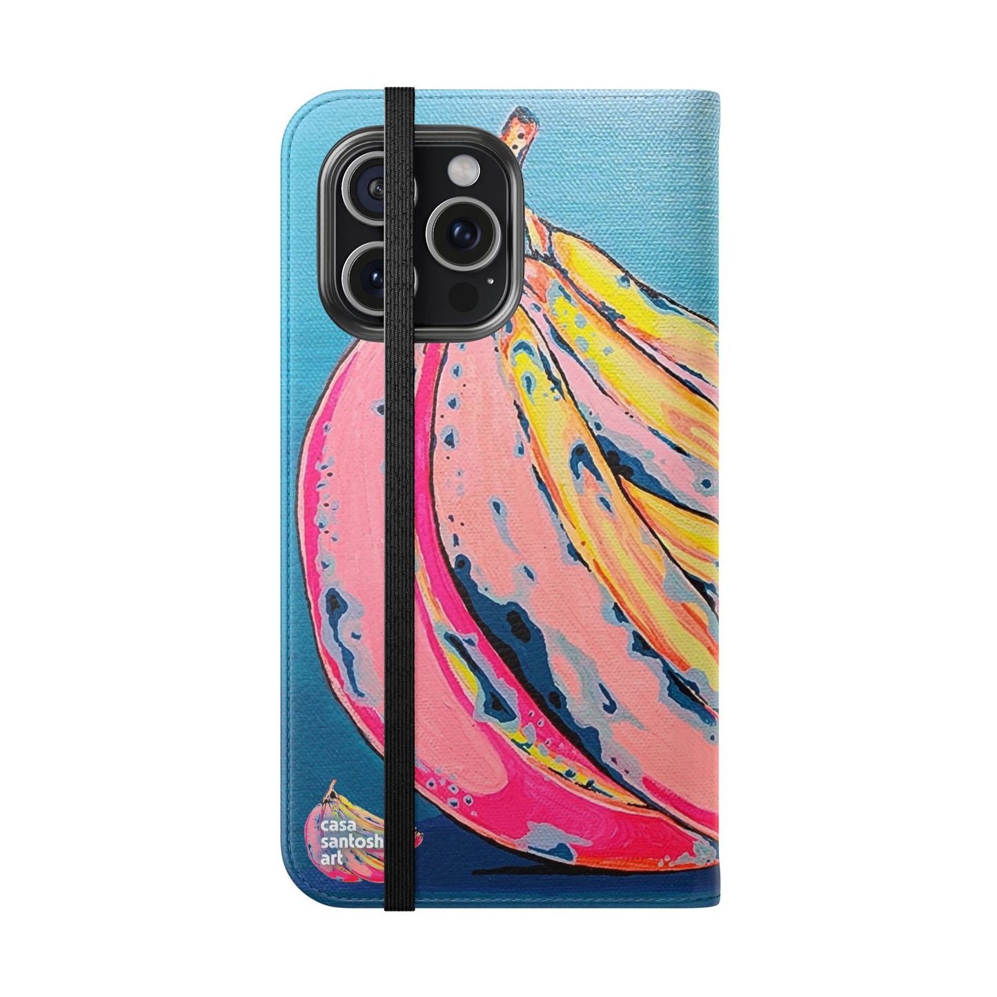 Neon Bananas Flip Phone Case – Wallet Cover with Card Slots