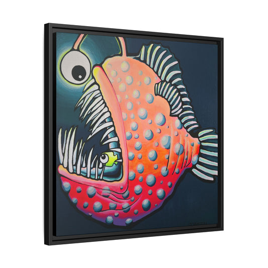Framed Cyclops Anglerfish Canvas Wall Art