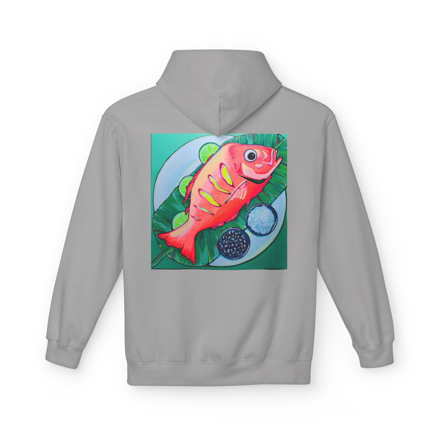 Unisex Neon Fried Fish Soft Hoodie