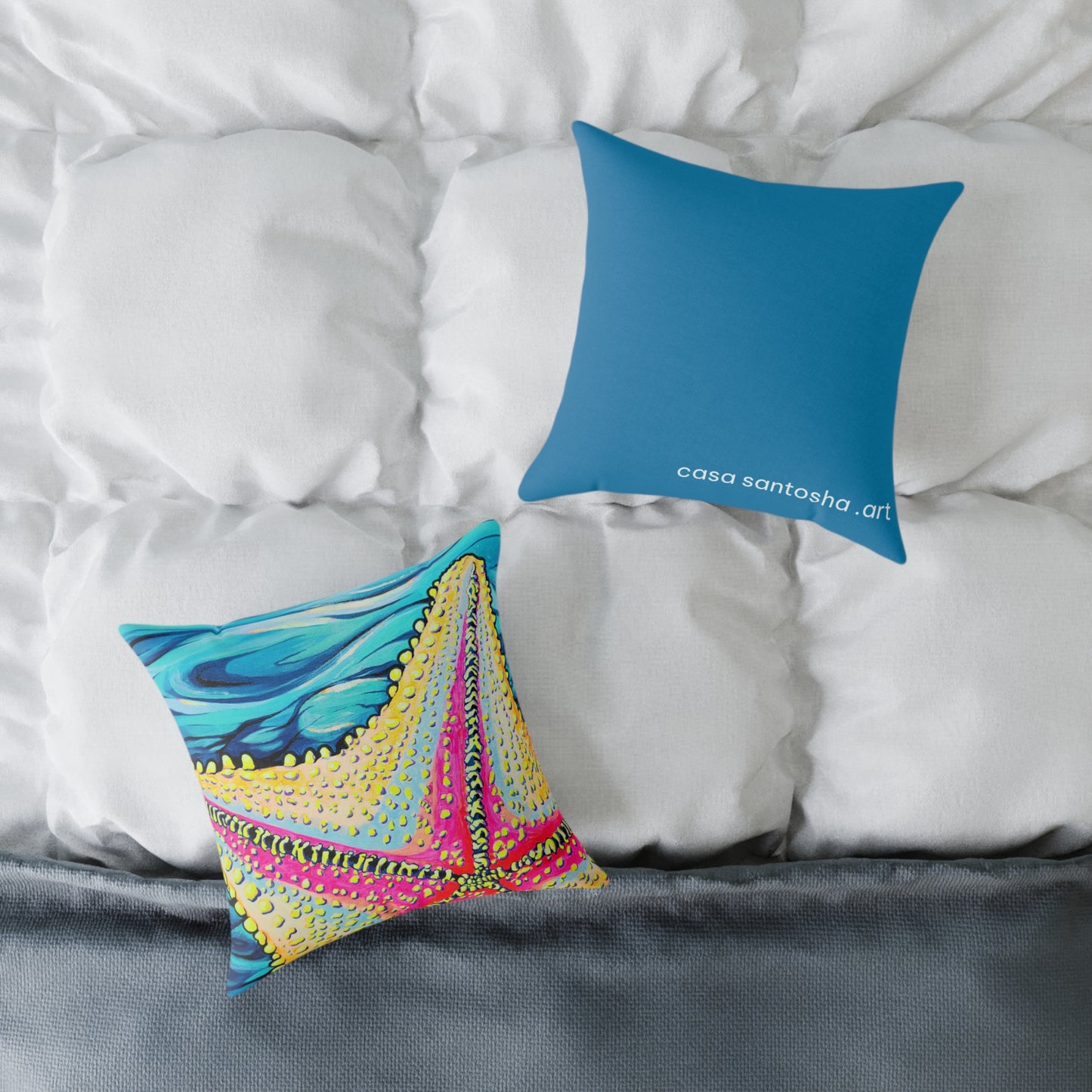 Starfish Beach Bocas Art Canvas Decorative Pillow