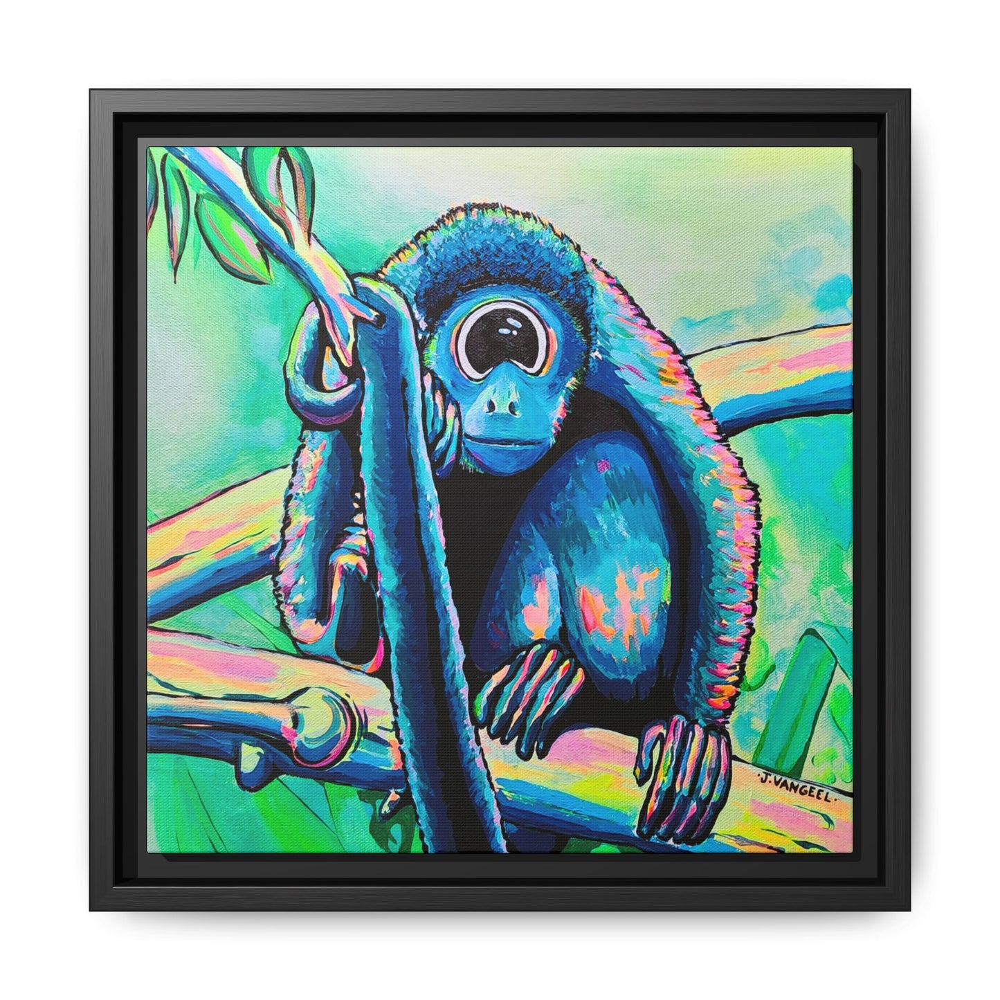 Framed Cyclops Monkey Canvas Print