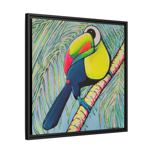 Framed Cyclops Toucan Canvas Print
