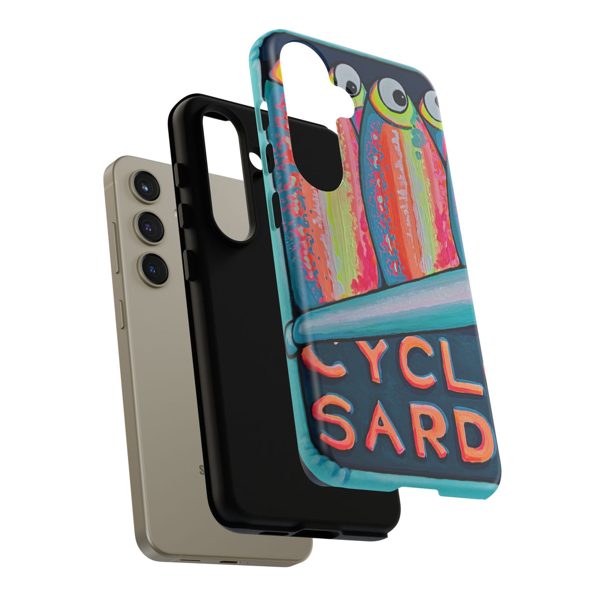 Neon Sardines Tough Phone Case