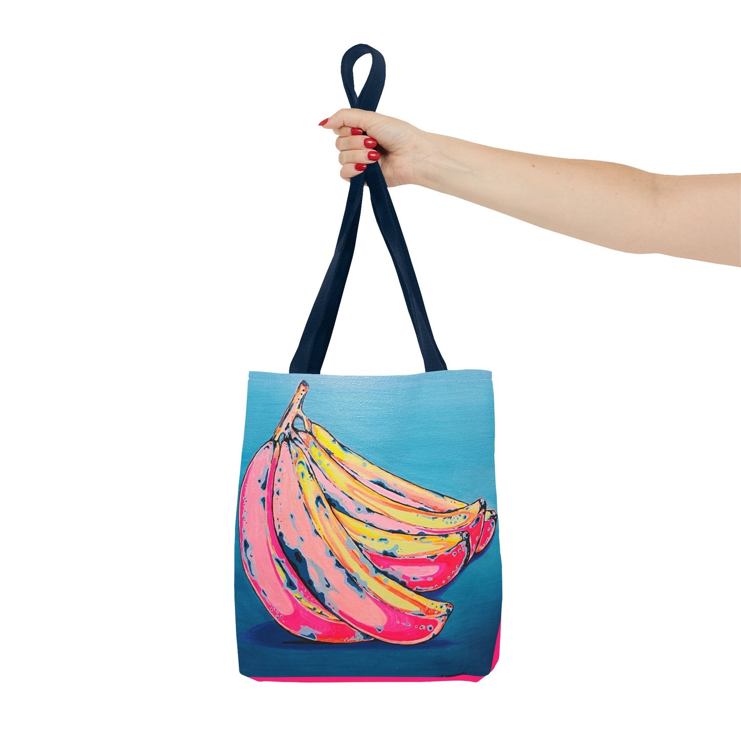 Premium Neon Bananas Tote Bag, Original Artist Design, Reusable Shopping Tote, Eco-Friendly