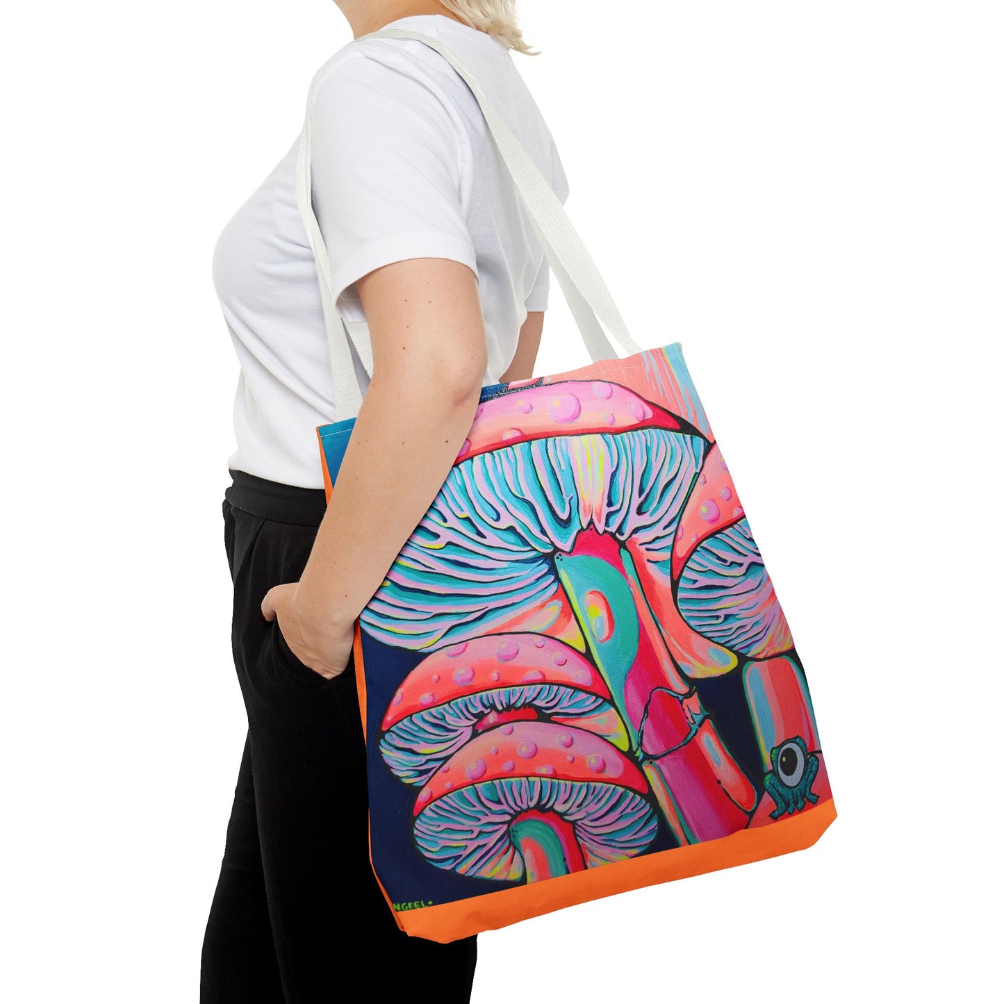 Premium Trippy Mushrooms Tote Bag, Original Artist Design, Reusable Shopping Tote, Eco-Friendly