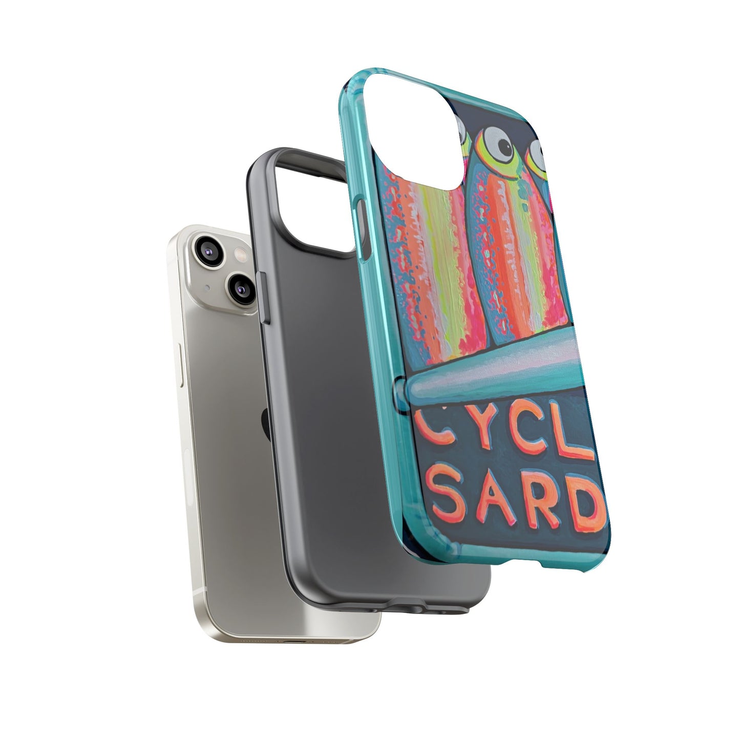 Neon Sardines Tough Phone Case