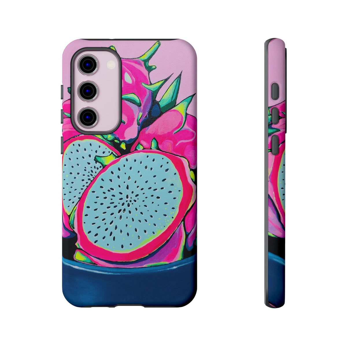 Coque de téléphone résistante Pitaya Rose Néon