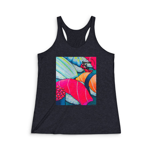 Women's Neon Sushi Graphic Racerback Tank