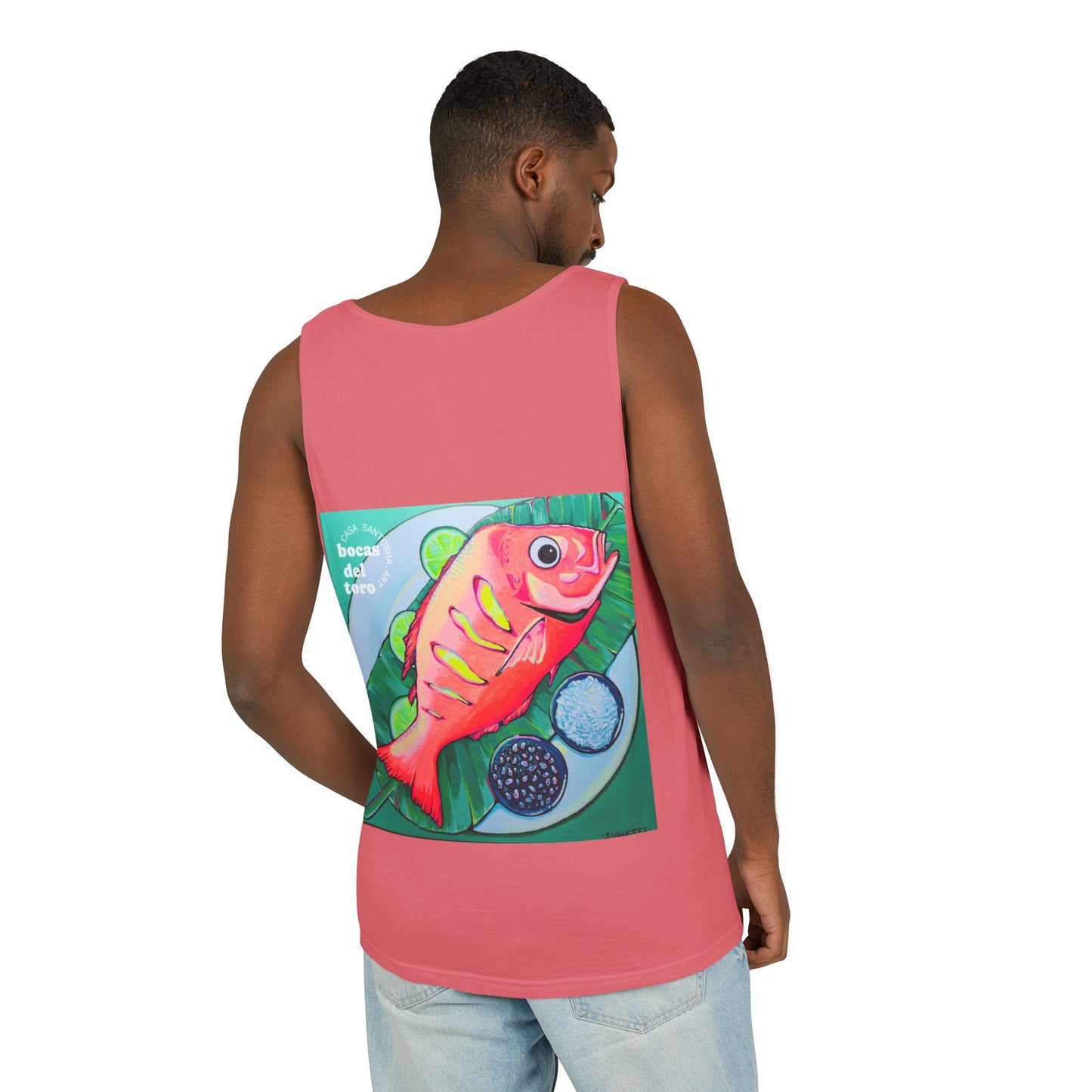 Unisex Neon Fried Fish Tank Top - Perfect for Summer Vibes