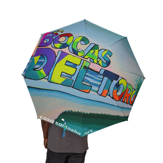 Bocas Del Toro Sign Tropical Umbrella - Foldable & Stylish Rain Gear