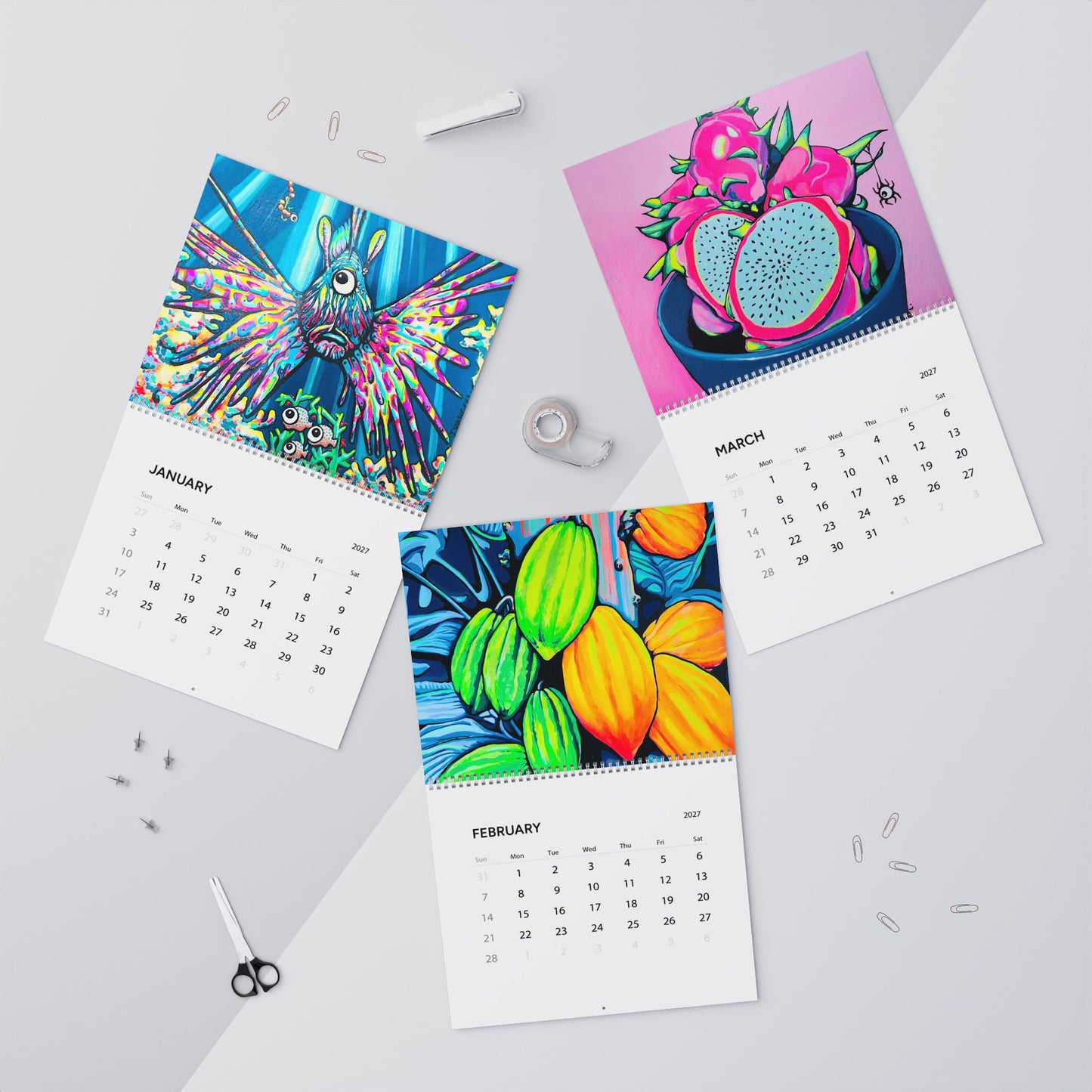 Vibrant Art Wall Calendar 2027