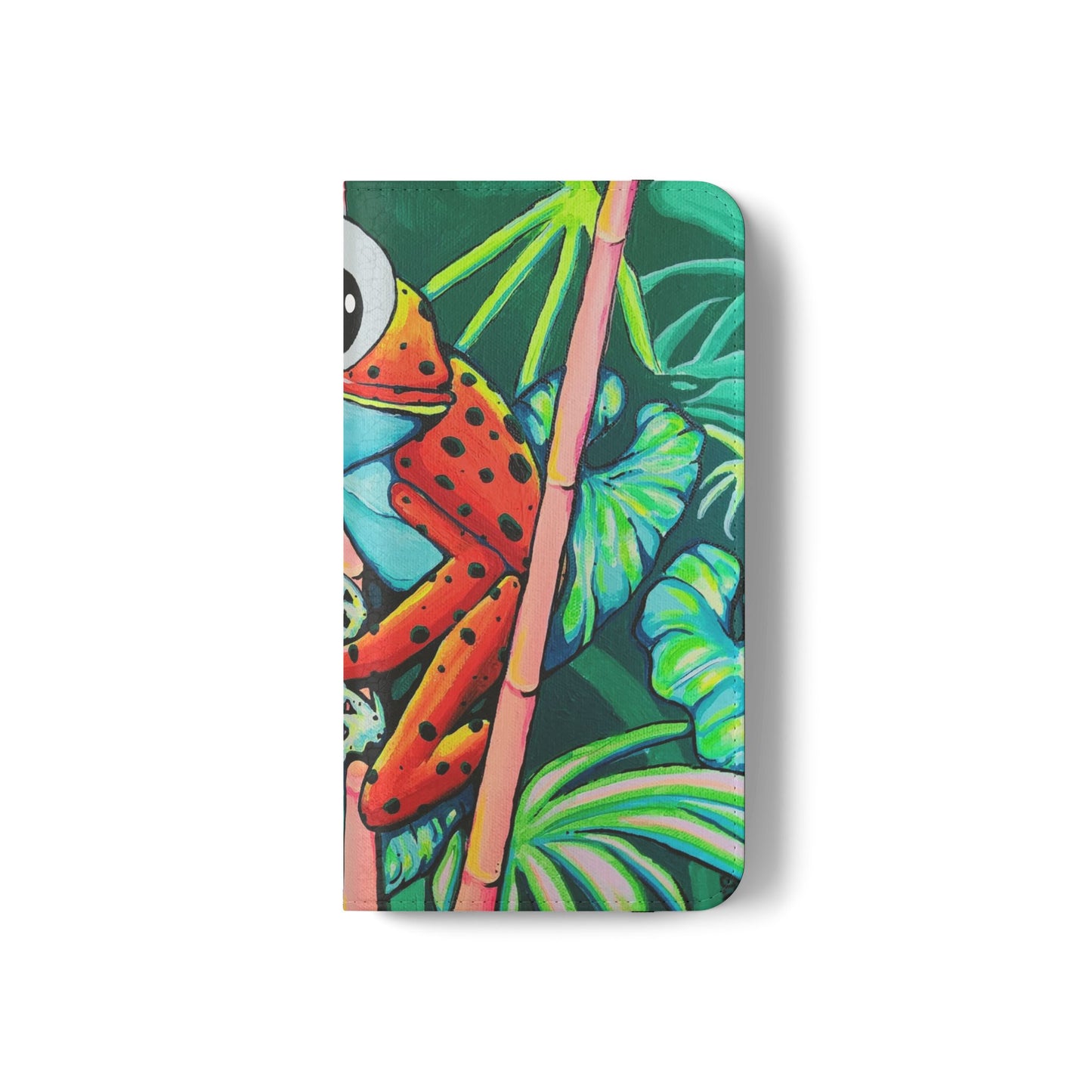 Cyclops Red Frog Flip Phone Case – Wallet Cover with Card Slots