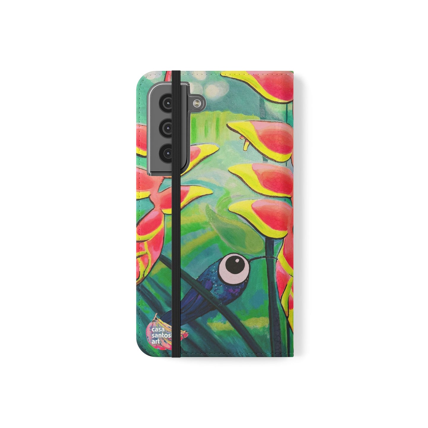 Cyclops Hummingbirds Flip Phone Case – Wallet Cover with Card Slots