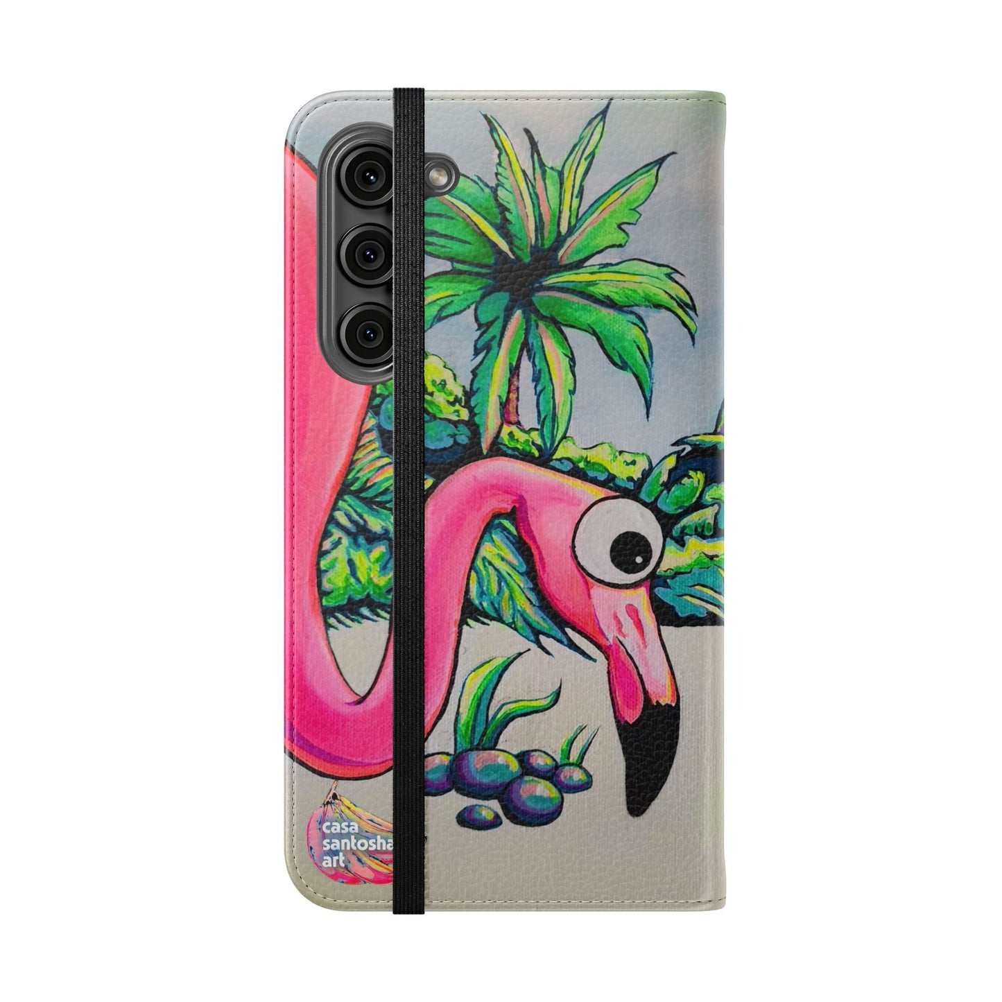 Cyclops Flamingo Family Flip Phone Case – Wallet Cover with Card Slots