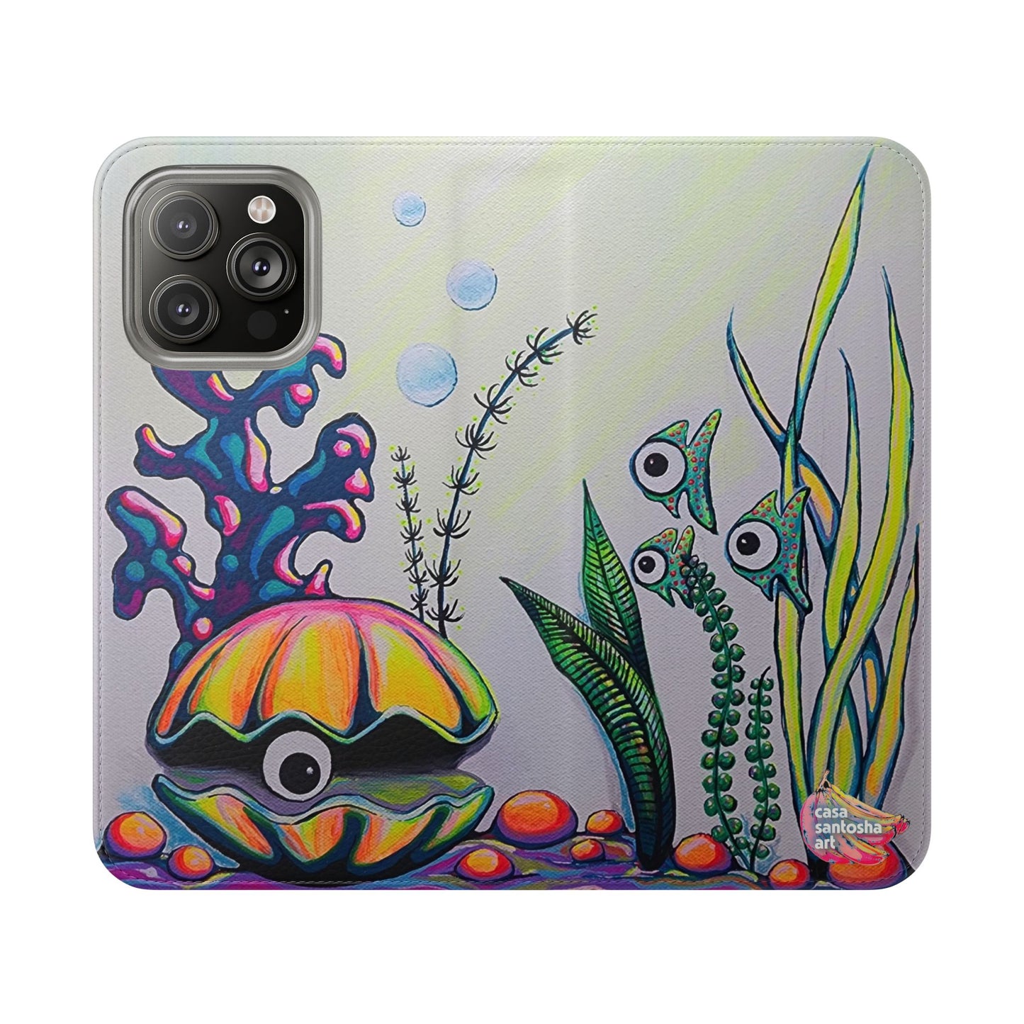 Cyclops Clam Flip Phone Case – Wallet Cover with Card Slots