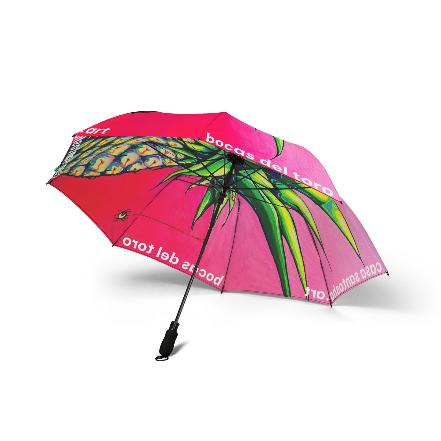 Neon Pineapple Tropical Umbrella - Foldable & Stylish Rain Gear