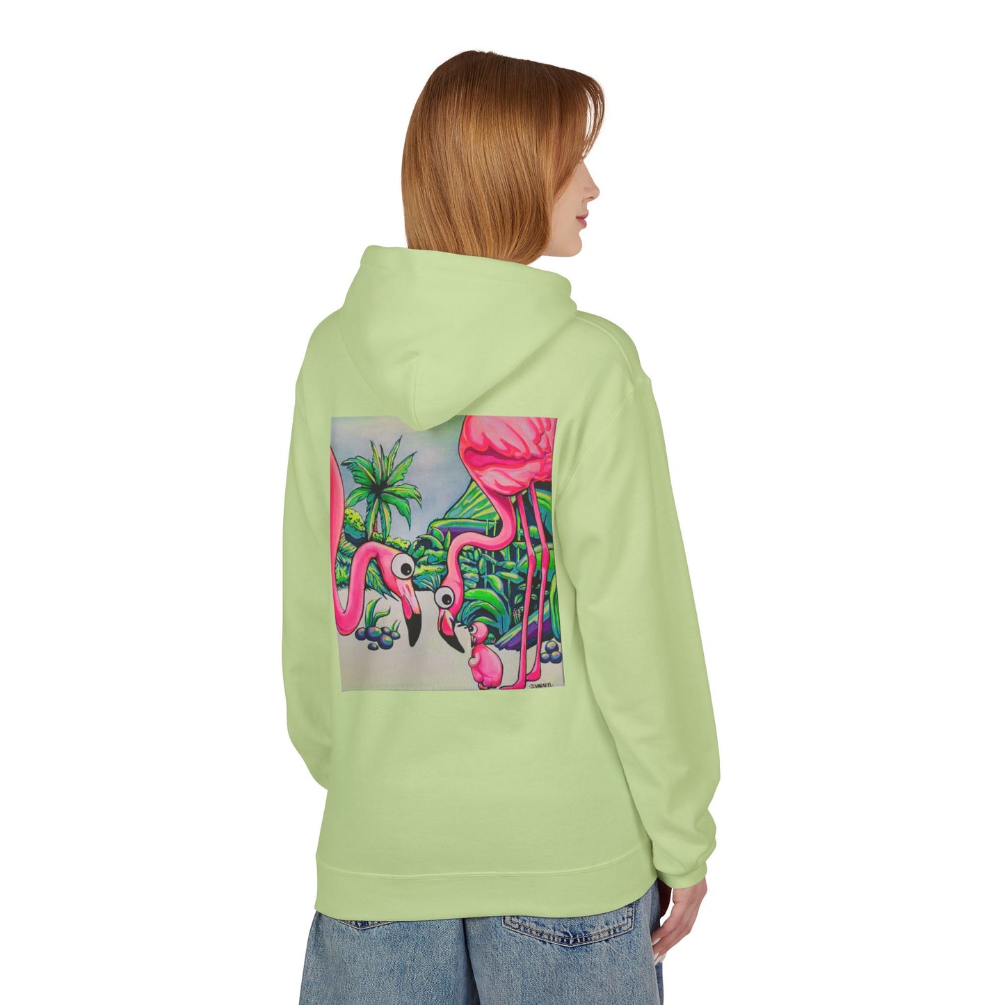 Unisex Cyclops Flamingo Family Soft Hoodie
