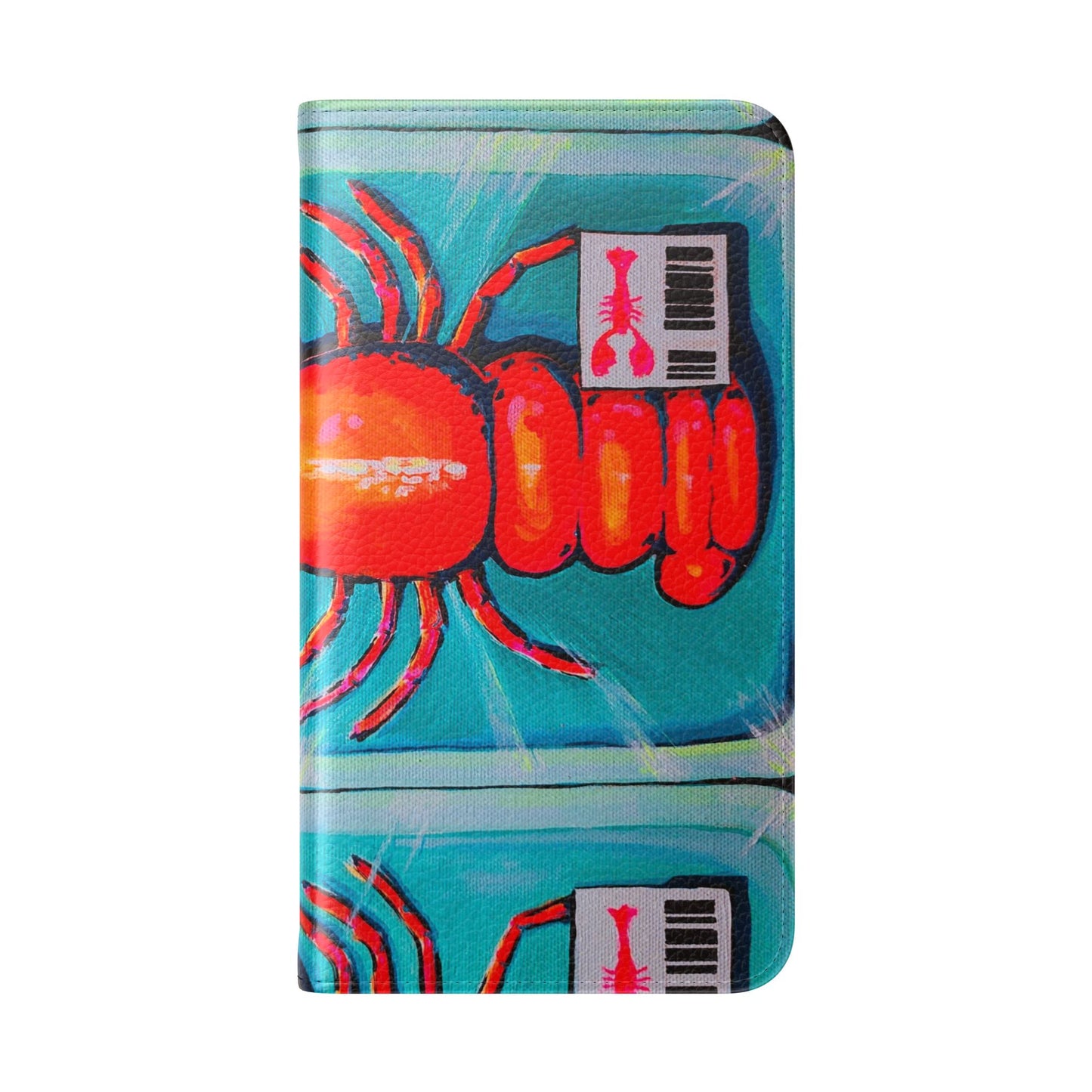 Neon Lobster Flip Phone Case – Wallet Cover with Card Slots