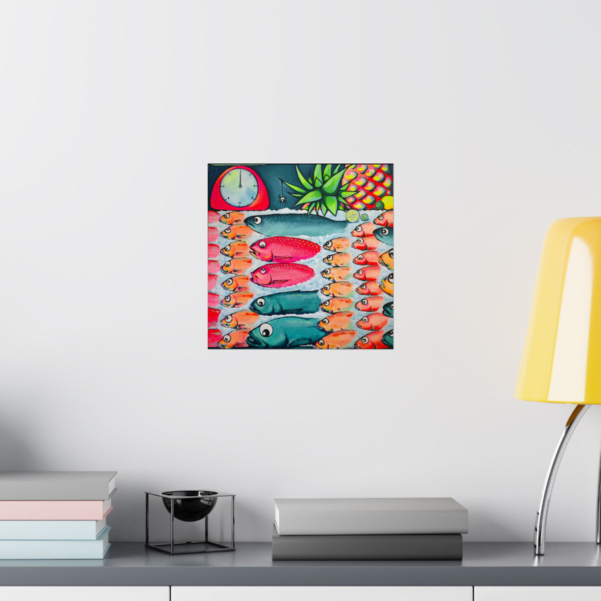 Neon Cabo Fish Market Giclée Art Poster