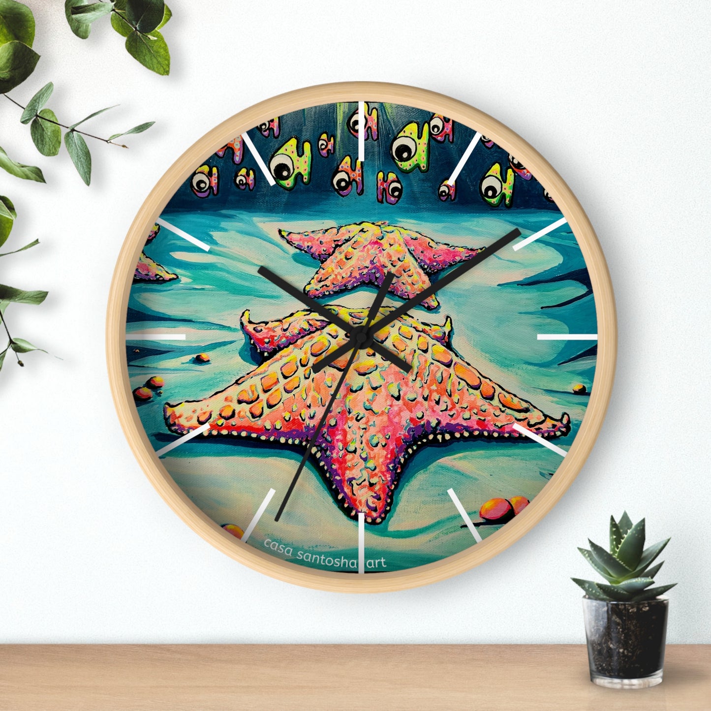 Cyclops Starfish Pop Art Wall Clock