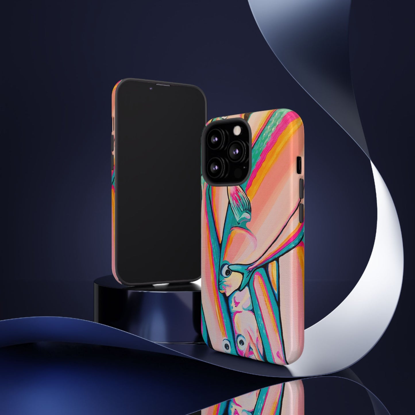 Neon Fish Tough Phone Case
