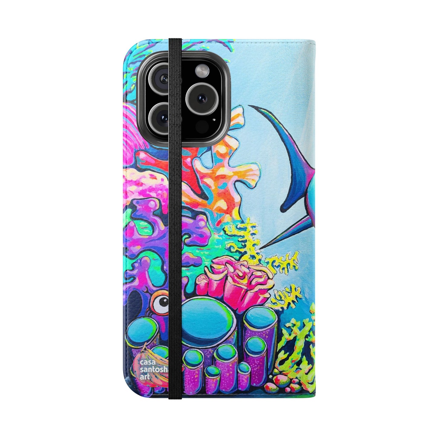 Cyclops Shark Flip Phone Case – Wallet Cover with Card Slots
