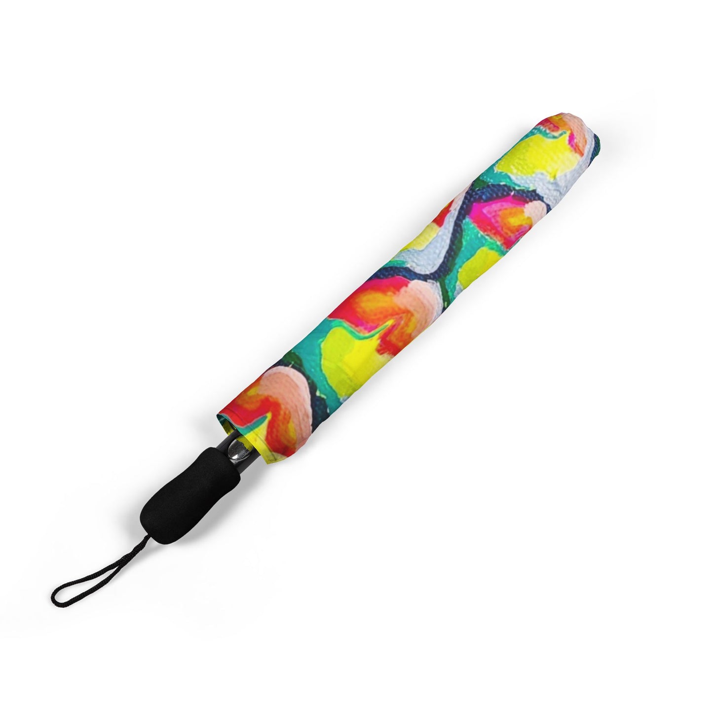 Neon Piña Colada Umbrella - Foldable & Stylish Rain Gear