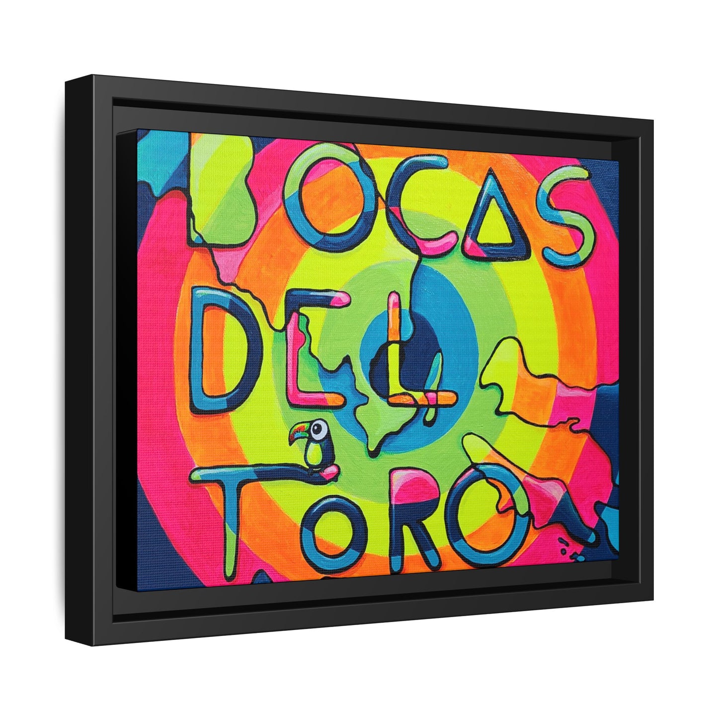 Framed Bocas Del Toro Islands Canvas Print