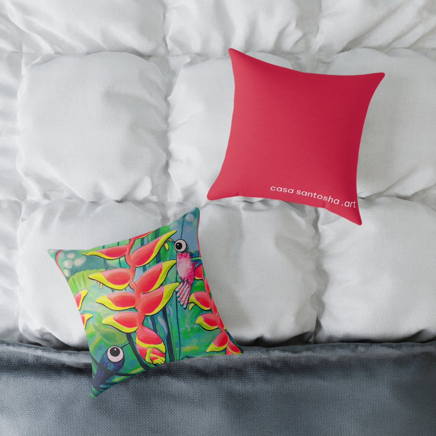Cyclops Hummingbirds Art Canvas Decorative Pillow