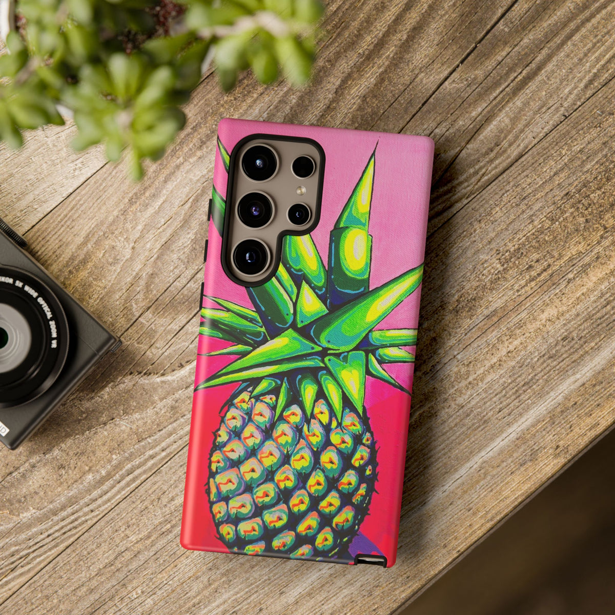 Neon Pineapple Tough Phone Case
