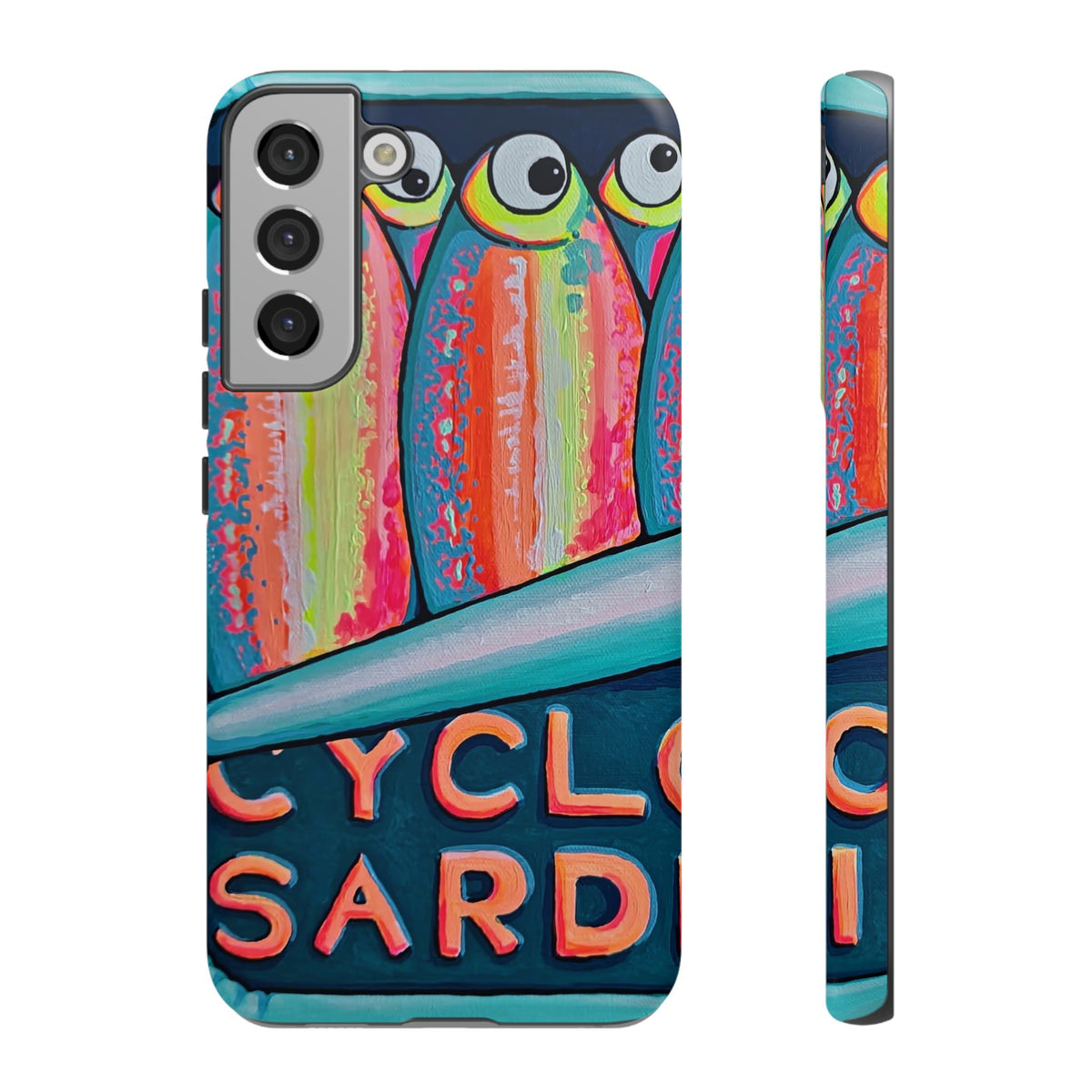 Neon Sardines Tough Phone Case