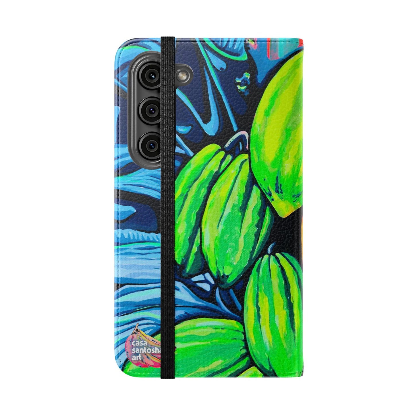 Neon Cacao Flip Phone Case – Wallet Cover with Card Slots