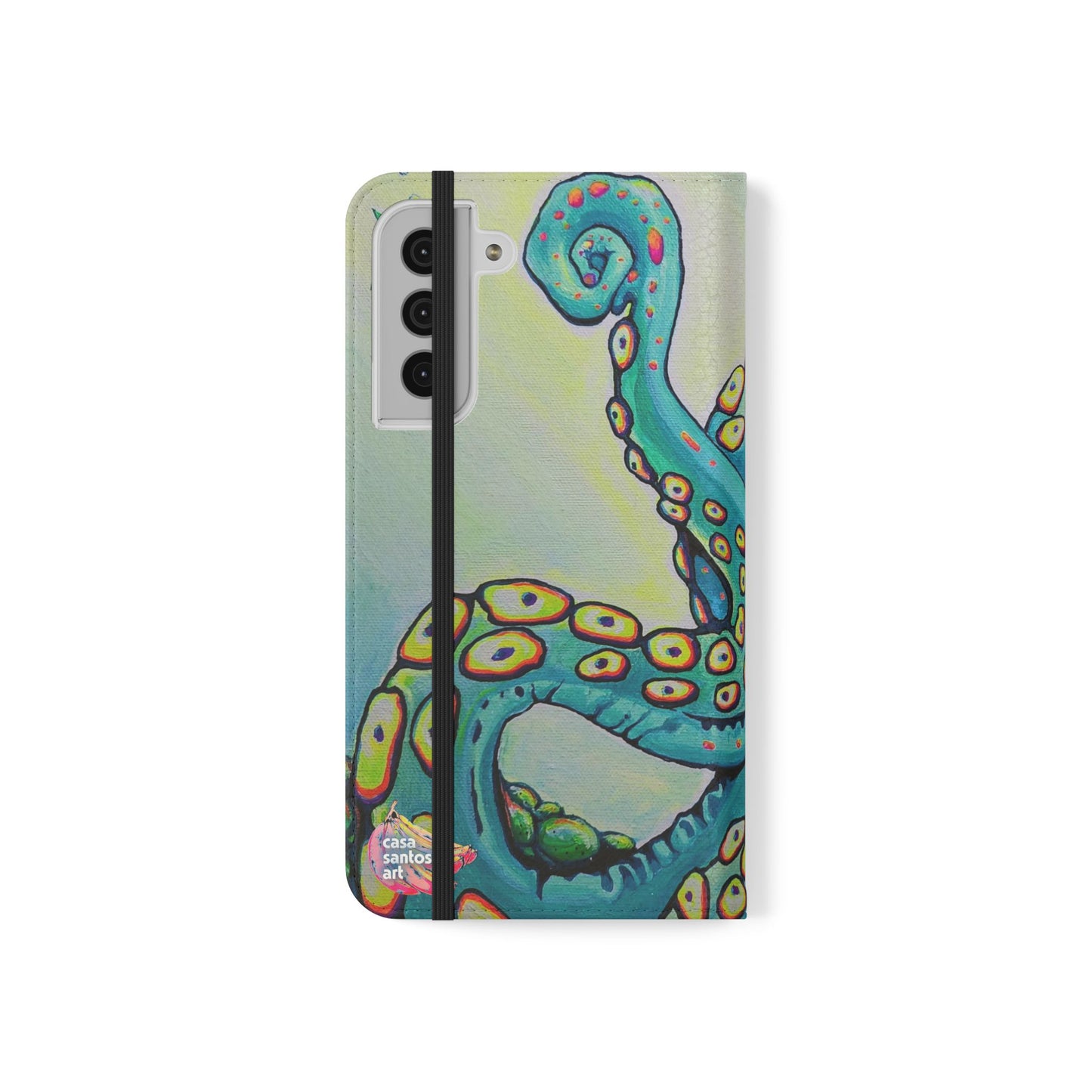 Cyclops Octopus Flip Phone Case – Wallet Cover with Card Slots