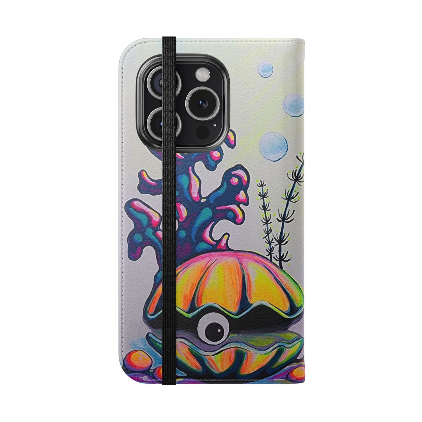 Cyclops Clam Flip Phone Case – Wallet Cover with Card Slots