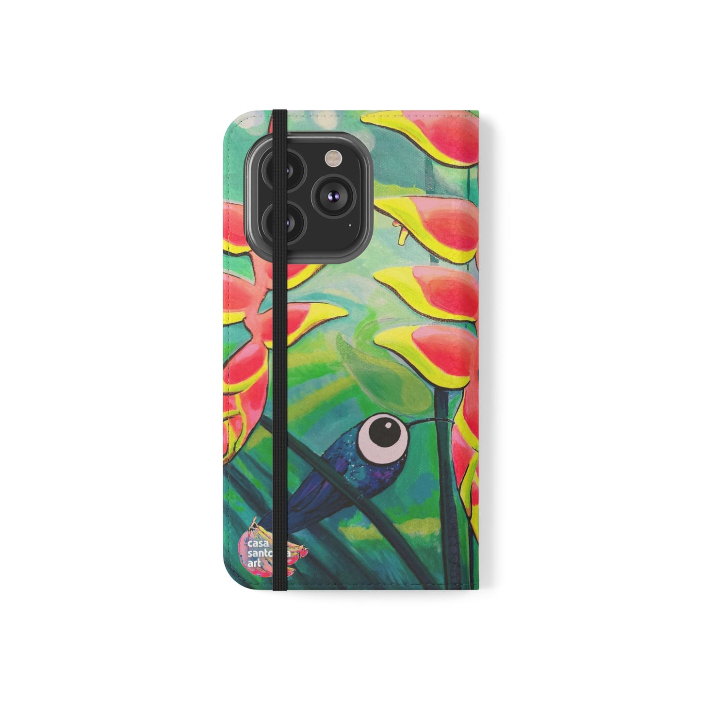 Cyclops Hummingbirds Flip Phone Case – Wallet Cover with Card Slots