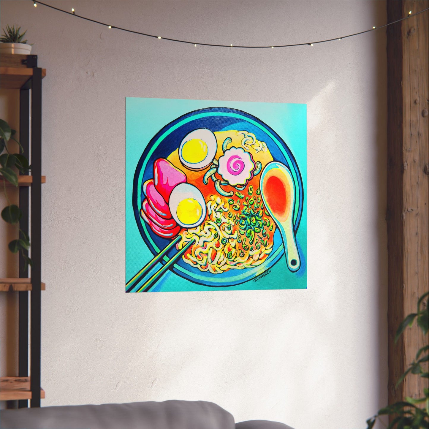 Neon Ramen Giclée Art Poster