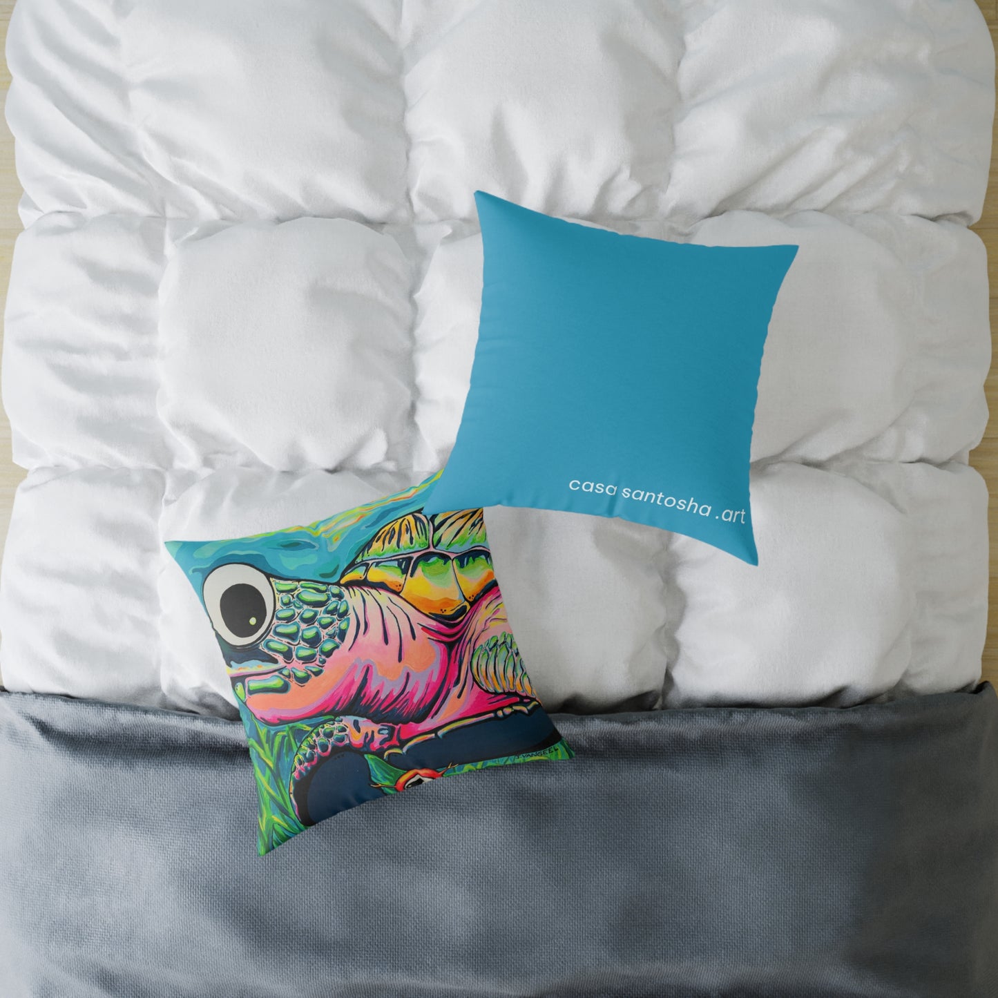 Cyclops Turtle Art Canvas Decorative Pillow