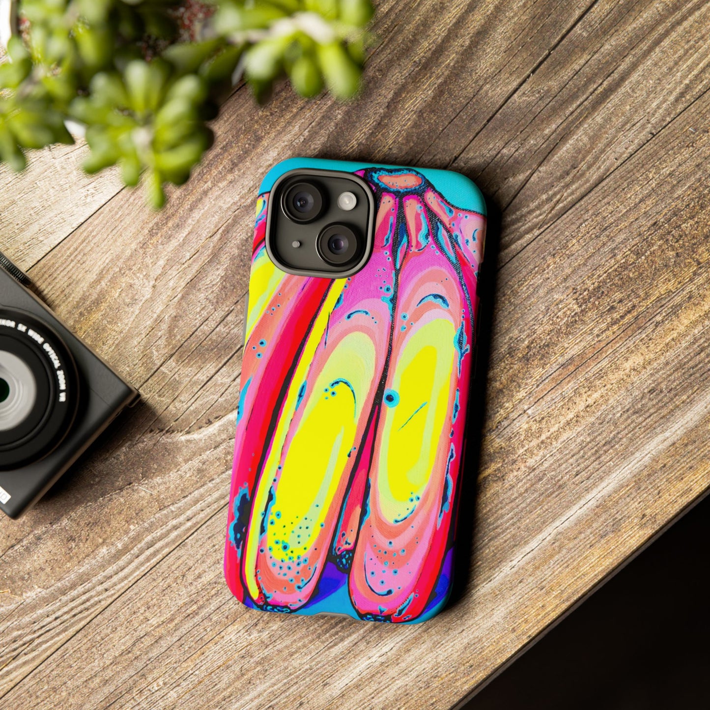 Neon Fat Bananas Tough Phone Case
