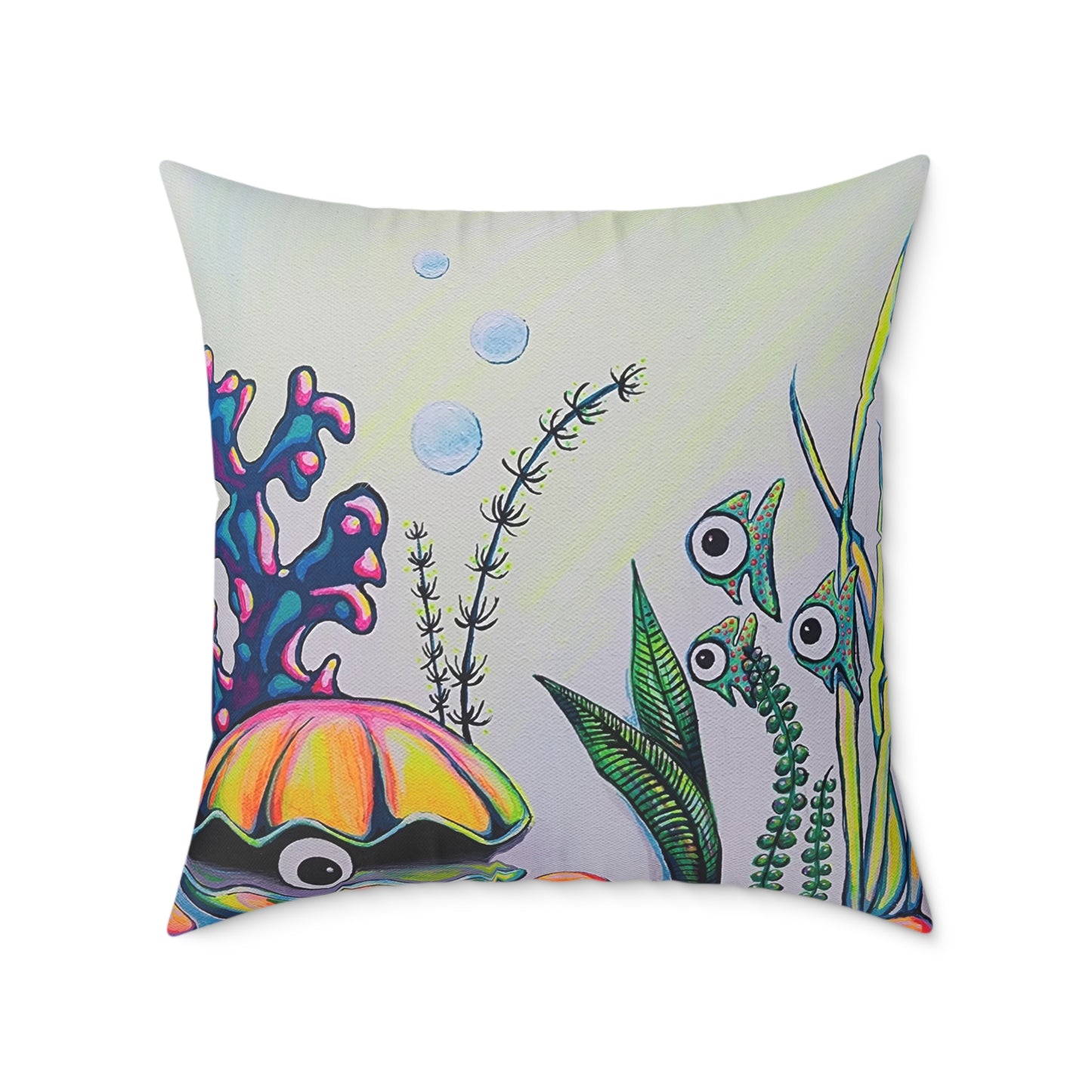 Cyclops Clam Art Canvas Decorative Pillow