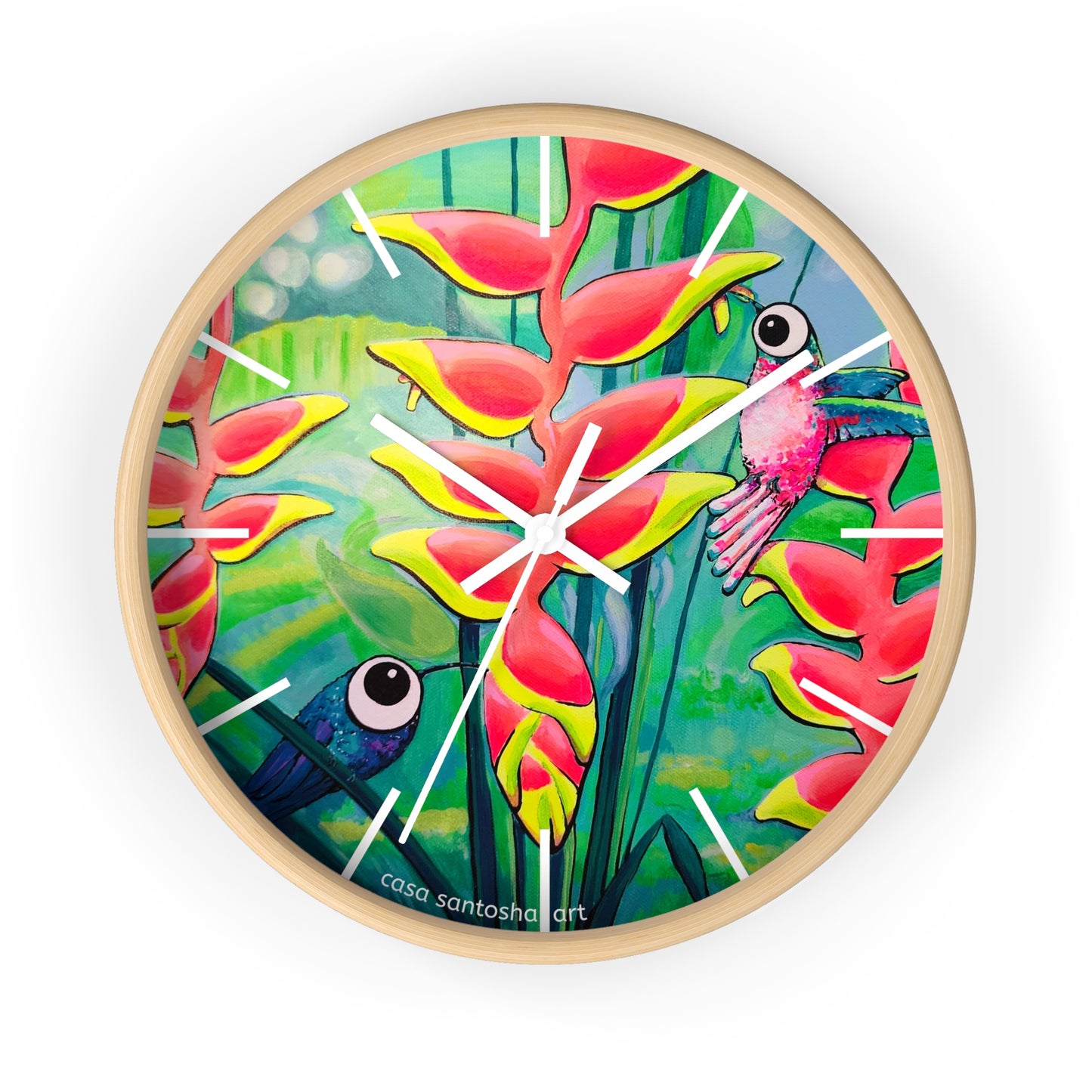 Cyclops Hummingbirds Pop Art Wall Clock