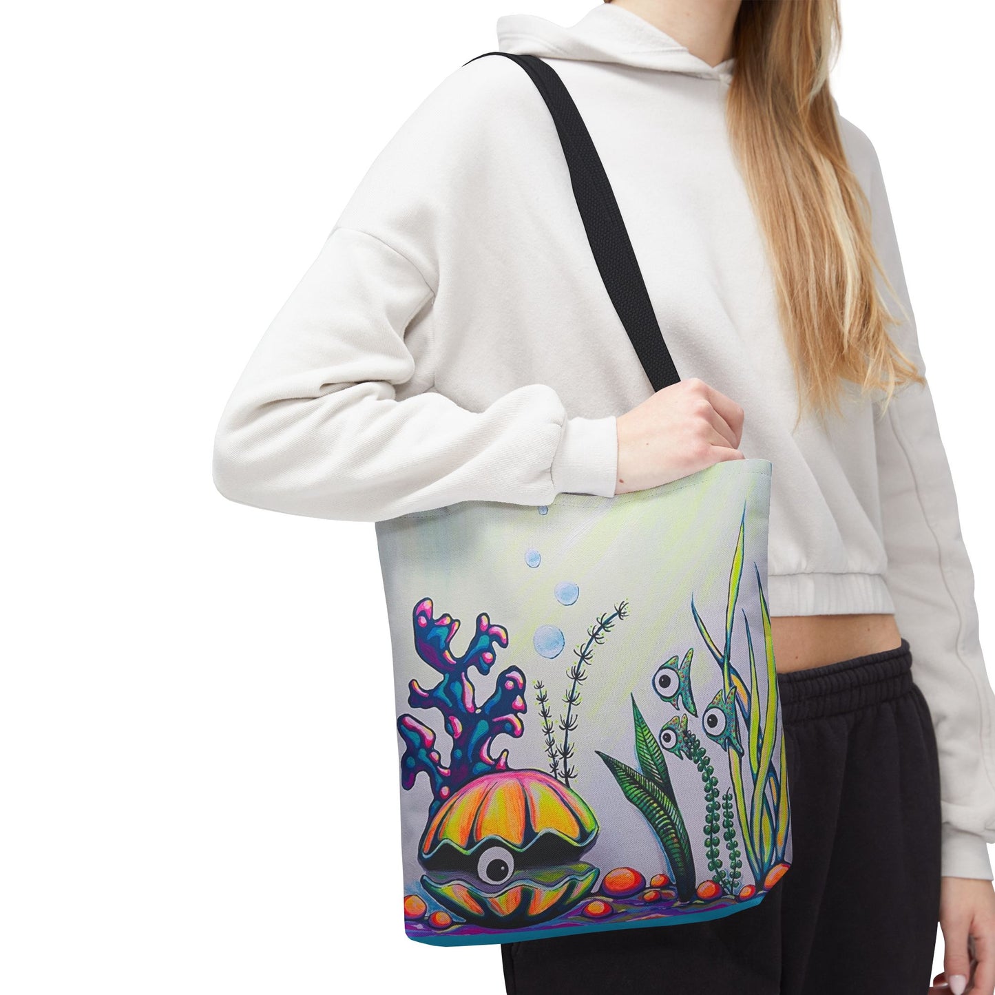 Premium Cyclops Clam Tote Bag, Original Artist Design, Reusable Shopping Tote,  Eco-Friendly