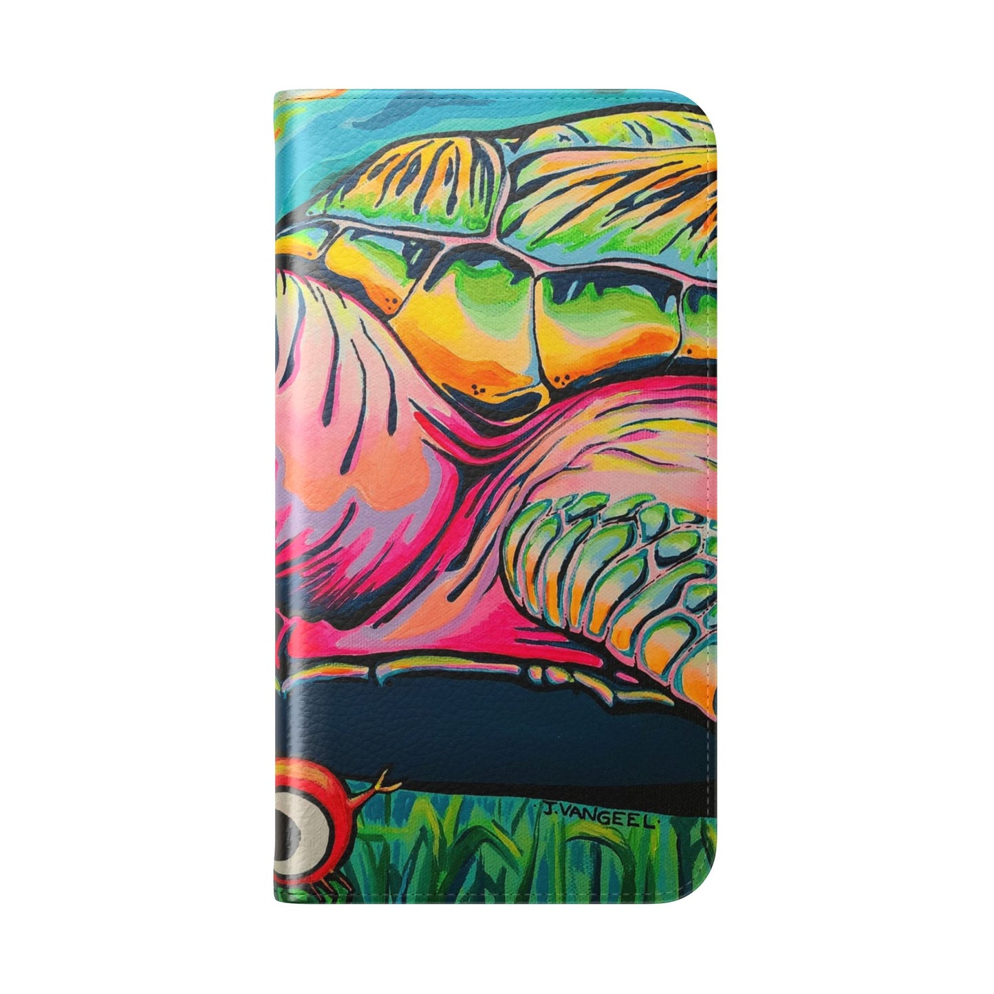 Cyclops Turtle Flip Phone Case – Wallet Cover with Card Slots