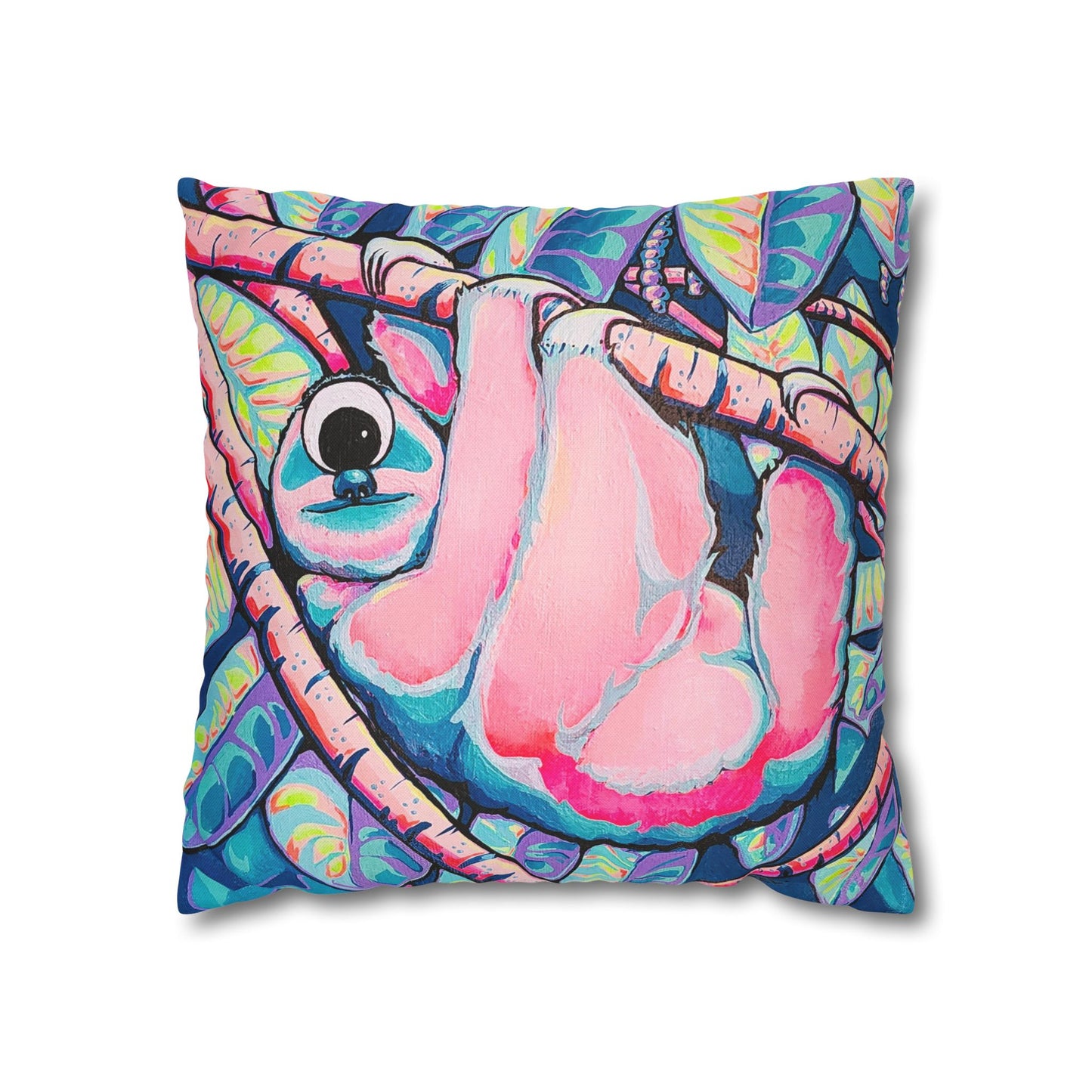 Cyclops Sloth Pillowcase for Throw Pillow, Cover Only