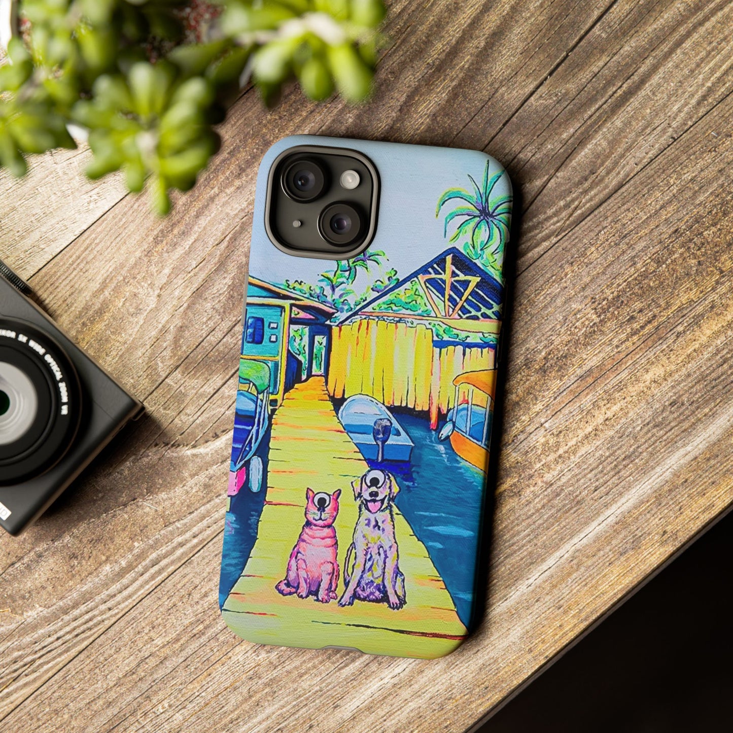 Cyclops Cat and Dog in Bocas Tough Phone Case
