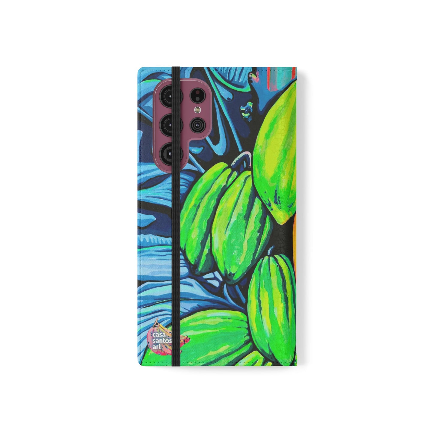 Neon Cacao Flip Phone Case – Wallet Cover with Card Slots
