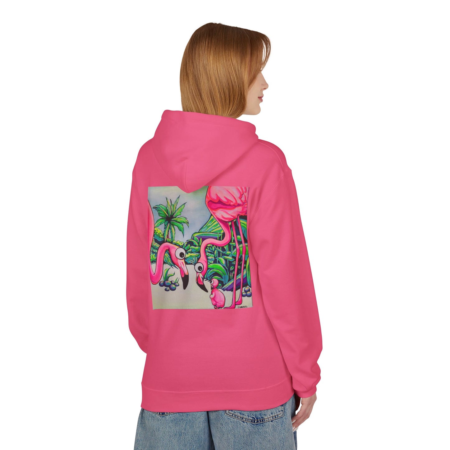 Unisex Cyclops Flamingo Family Soft Hoodie