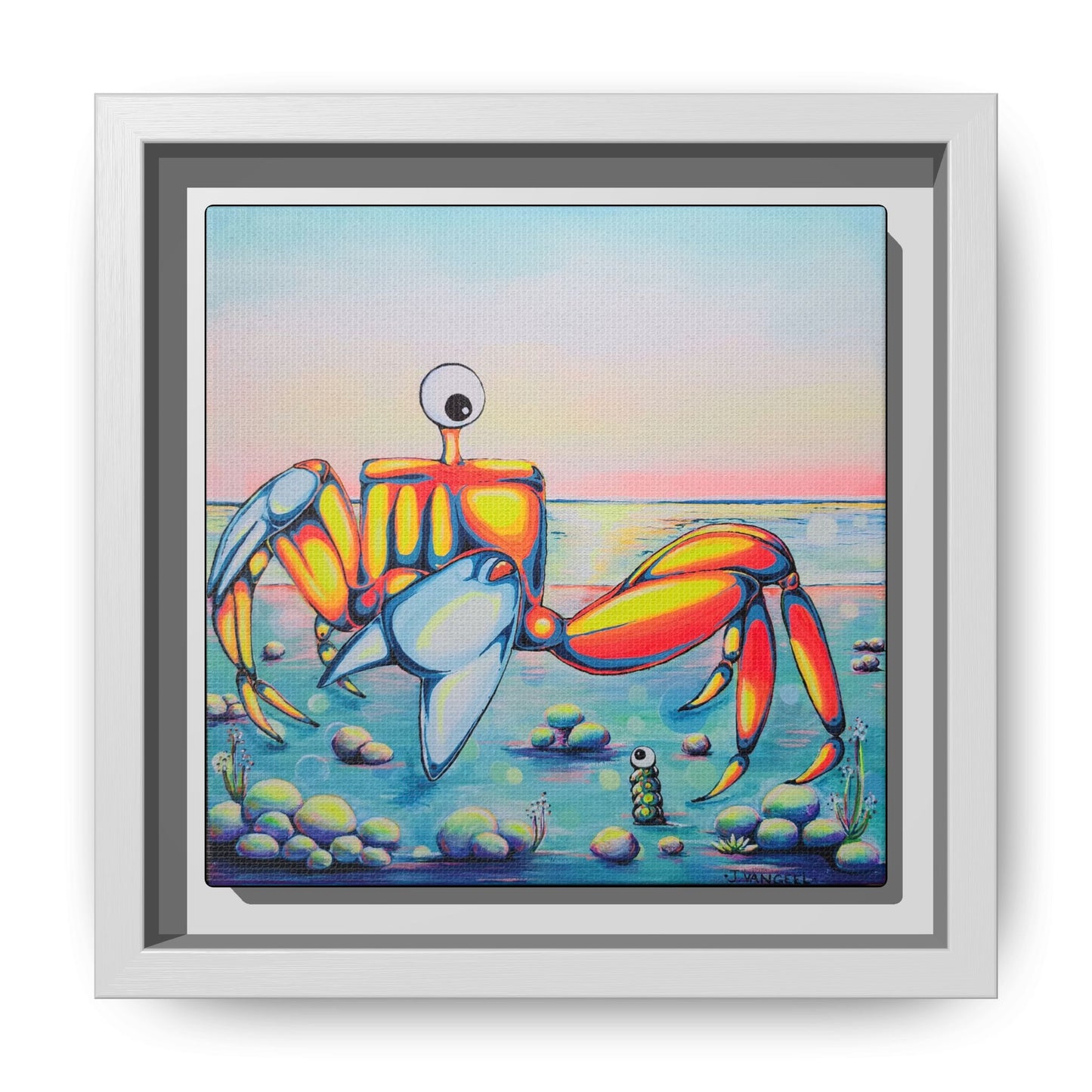 Framed Cyclops Crab Canvas Print